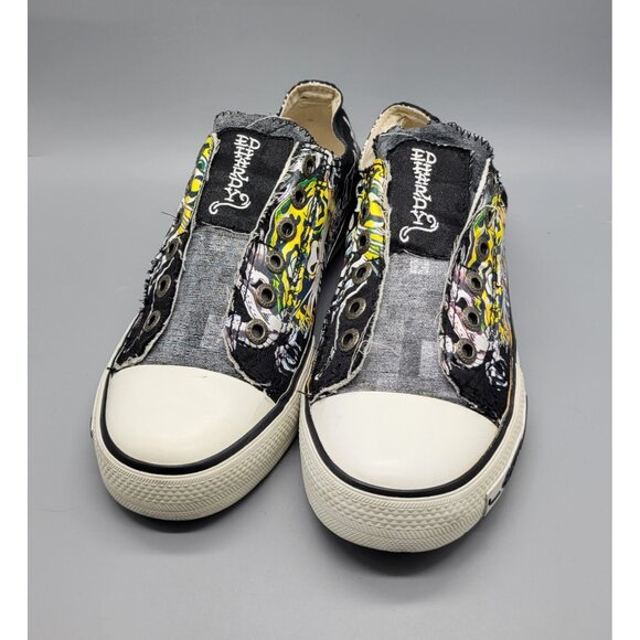Ed Hardy Shoes - Vintage Don Ed Hardy women's size 7 yellow tiger canvas slip on shoes S1